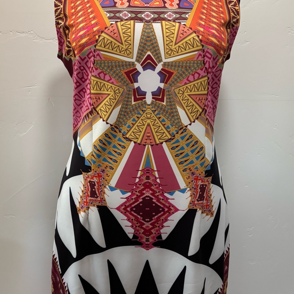 ISLE Geometric Stretch Print Dress